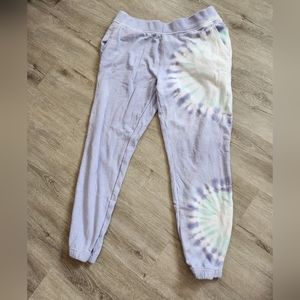 Wildfox tie dye lilac joggers